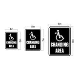 Portrait Round Plus Changing Area Wall or Door Sign | Handicapped Public Signage