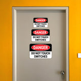 Classic Framed Plus Danger Do Not Touch Switches Door or Wall Sign | Health & Safety Signage