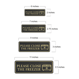 Standard Plus Please Close The Freezer Wall or Door Sign | Energy Saving Kitchen Signage