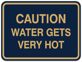 Signs ByLITA Classic Framed CAUTION WATER GETS VERY HOT Door or Wall Sign Durable Plastic | Easy Installation | Elegant Design
