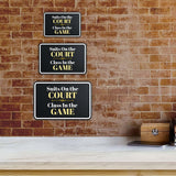 Classic Framed Plus Suits On the Court, Class In the Game Door or Wall Sign | Motivational Decor