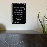 Portrait Round Plus Your Hair Is Your Crown, and We're Here to Help You Wear It With Pride Door or Wall Sign | Hair Stylist Inspirational Positive Decoration