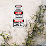 Classic Framed Plus Caution: Confined Space – Entry by Permit Only Door or Wall Sign | Miscellaneous Warning Signs - Industrial & Construction