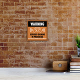 Square Plus Warning Serious Gaming In Progress Unauthorized Humans Will Be Eliminated! Wall or Door Sign | Easy Installation | Gaming Room Signage