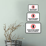 Classic Framed Plus Por Favor Cierre Bien la Puerta Door or Wall Sign | Spanish | Office Business Sign