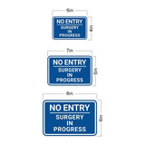 Classic Framed Plus No Entry Surgery In Progress Door or Wall Sign | Medical Procedure Rooms