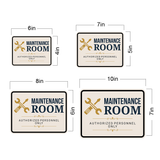 Classic Framed Plus Maintenance Room — Authorized Personnel Only — Wall or Door Sign | Specialist Room - Sign