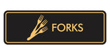 Signs ByLITA Standard Forks Door or Wall Sign Easy Installation | Durable Construction | Kitchen Essentials | Hygiene | AirBnB Signs