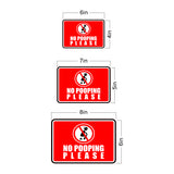 Classic Framed Plus No Pooping Please Wall or Door Sign | Restroom | RV Accessories