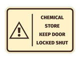 Signs ByLITA Classic Framed Chemical Store Keep Door Locked Shut Door or Wall Sign Easy Installation | Health And Safety | Building And Hospitality Signs