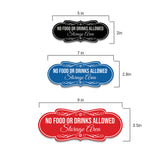 Signs ByLITA Designer No Food or Drinks Allowed in Storage Area Wall or Door Sign
