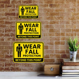 Classic Framed Plus Wear Fall Protection Beyond This Point Door or Wall Sign | Miscellaneous Warning Signs - Industrial & Construction