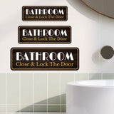 Standard Plus Bathroom Close & Lock The Door Wall or Door Sign | Health And Safety Office Signage