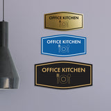 Signs ByLITA Fancy Office Kitchen Vector Sign - Kitchen Signs | Durable Material | Easy Installation Wall or Door Sign