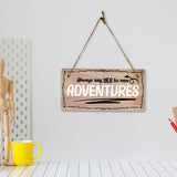 Always Say Yes To New Adventures 5x10 Hanging Plus Wall or Door Sign | Home Decor
