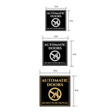Signs ByLITA Square Automatic Doors Do Not Push or Pull Door or Wall Sign | Public Signage