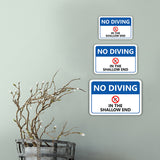 Classic Framed No Diving in the Shallow End — Wall or Door Sign | Pool & Aquatic - Sign