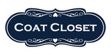 Designer Coat Closet Wall or Door Sign