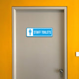 Standard Plus Staff Toilets (Blue) Door or Wall Sign
