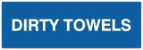 Signs ByLITA Basic Dirty Towels Sign | Laundry Room or Spa Organization (Multipacks)