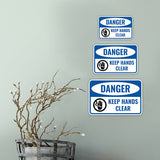 Classic Framed Plus Danger Keep Hands Clear Wall or Door Sign | Workplace Safety Compliance Signs