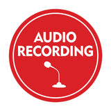 Signs ByLITA Circle Audio Recording Wall or Door Sign