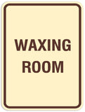 Signs ByLITA Portrait Round Waxing Room Sign - Laser-Engraved Lettering | Durable ABS Plastic | Vibrant Colors | Powerful Foam Tape