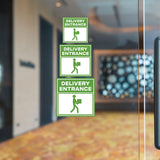 Square Plus Delivery Entrance Wall or Door Sign | Health & Safety Warehouse Business Signage