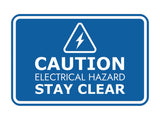 Signs ByLITA Classic Framed Caution: Electrical Hazard - Stay Clear Door or Wall Sign Easy Installation | Health And Safety | Building And Warning Signs