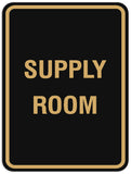 Signs ByLITA Portrait Round Supply Room Sign - Laser-Engraved Lettering | Durable ABS Plastic | Vibrant Colors | Powerful Foam Tape