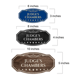 Victorian Plus Judge's Chambers Wall or Door Sign | Legal and Courtroom Decoration