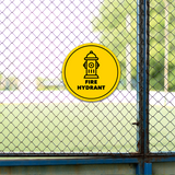 Circle Plus Fire Hydrant Wall or Door Sign | Easy Installation | Office & Building Signage