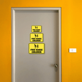 Classic Framed Plus Free Range Children Wall or Door Sign | Novelty Safety Sign
