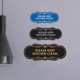Signs ByLITA Designer Please Keep Kitchen Clean Wall or Door Sign