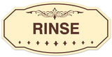 Signs ByLITA Victorian Rinse Wall or Door Sign - Laser-Engraved Lettering | Durable ABS Plastic | Vibrant Colors | Powerful Foam Tape