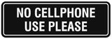 Signs ByLITA Standard No Cellphone Use Please Sign - Easy Installation | Durable Wall or Door