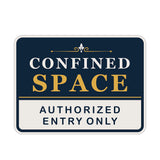 Classic Framed Plus Confined Space — Authorized Entry Only — Wall or Door Sign | Specialist Room - Sign