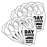 Day Sleeper Do Not Knock Door Hanger | House or Business Door Sign