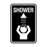 Signs ByLITA Portrait Round Shower (Single) Wall or Door Sign