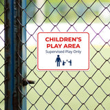 Classic Framed Plus Children’s Play Area – Supervised Play Only Door or Wall Sign | Child Safety Business Signs