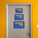 Classic Framed Plus Credit Is Like Sex Some Get It, Some Don't Wall or Door Sign | Funny Naughty Decor