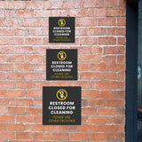 Square Plus Restroom Closed For Cleaning – Please Use Other Facilities Wall or Door Sign | General Restroom Information