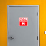 Square Plus Muelle De Recepción Right Arrow Wall or Door Sign | Spanish | Health & Safety Warehouse Business Signage