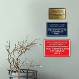 Signs ByLITA Classic Framed Courtroom Entry Restricted to Participants and Attorneys Only Door or Wall Sign Durable ABS Plastic | Laser Engraved | Easy Installation | Courtroom