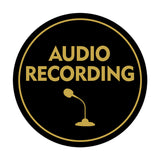 Signs ByLITA Circle Audio Recording Wall or Door Sign