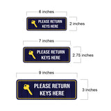 Standard Plus Please Return Keys Here Wall or Door Sign | Public Spaces Signage