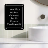 Portrait Round Plus Hair Is Like A Canvas, Let Us Create a Masterpiece Door or Wall Sign | Hair Stylist Inspirational Positive Decoration