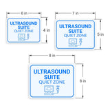 Classic Framed Plus Ultrasound Suite – Quiet Zone Door or Wall Sign | Hygiene and Safety Signage