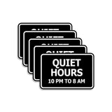 Signs ByLITA Classic Framed, Quiet Hours 10 pm to 8 am Wall or Door Sign (Multipacks)