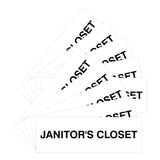 Basic Janitor's Closet Door/Wall Sign (Multipack)
